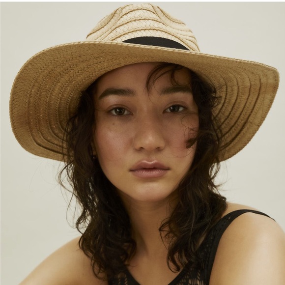 MAXWELL Braided Straw Raffa Sun Hat Beachy Festival Pool Resort Boho Orange - Picture 2 of 3